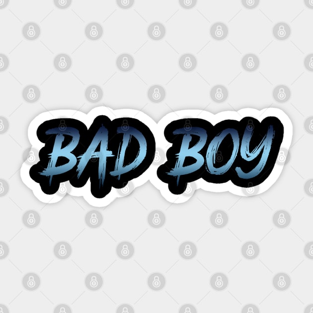 BAD BOY - ORIGINAL BLACK BLUE DESIGN Sticker by BACK TO THE 90´S